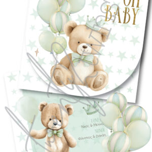 Einladungskarte für die griechische Taufe in Deutschland mit dem Design / Thema deiner Wahl.